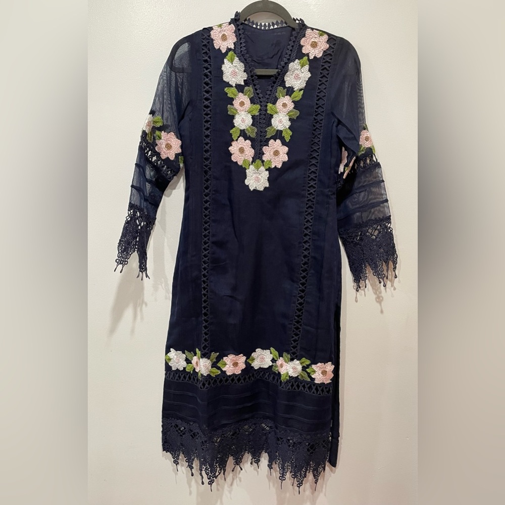 Blue brand new shalwar kameez and dupatta